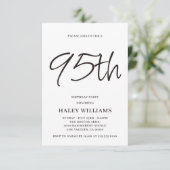 Minimalistische moderne eenvoudige kalligrafie 95s kaart (Staand voorkant)