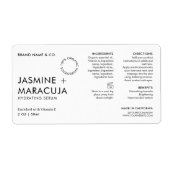 Minimalistische Moderne Eenvoudige Kosmetische Dru Etiket (Voorkant)