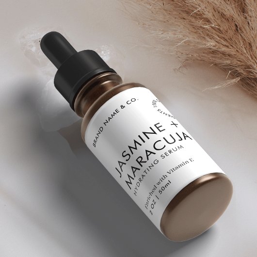 Minimalistische Moderne Eenvoudige Kosmetische Dru Etiket