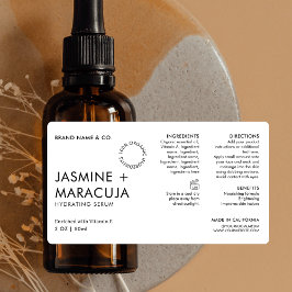 Minimalistische Moderne Eenvoudige Kosmetische Dru Etiket