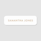 Minimalistische moderne eenvoudige naamtag naamplaatje (Voorkant)
