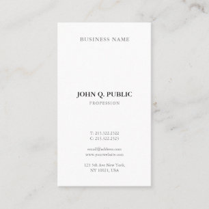 Minimalistische moderne eenvoudige professionele e visitekaartje