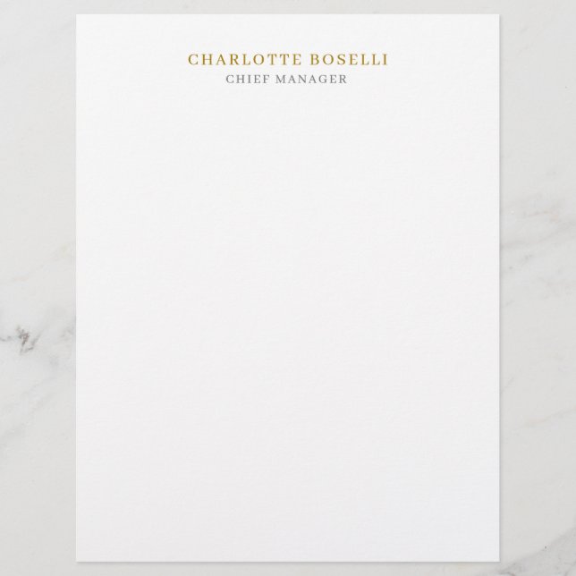 Minimalistische Moderne Eenvoudige Professionele G Briefhoofd (Voorkant)