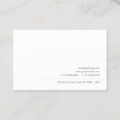 Minimalistische, moderne, eenvoudige professionele visitekaartje (Achterkant)