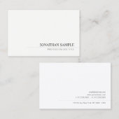 Minimalistische, moderne, eenvoudige professionele visitekaartje (Voorkant / Achterkant)