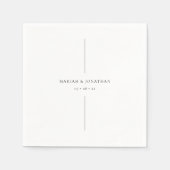 Minimalistische moderne eenvoudige receptie bruilo servet (Voorkant)