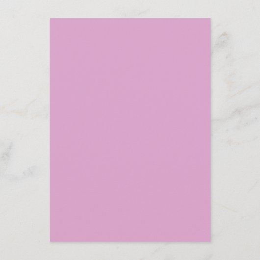 Minimalistische moderne eenvoudige roze bruiloft d informatiekaartje (Achterkant)
