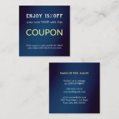 Minimalistische moderne eenvoudige salon kortingskaartje (Voorkant / Achterkant)