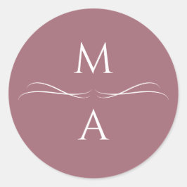 Minimalistische moderne eenvoudige stoffige Rozen  Ronde Sticker