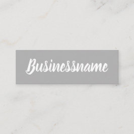 Minimalistische moderne eenvoudige trendy grijze l mini visitekaartje