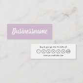 Minimalistische moderne eenvoudige trendy loyalite mini visitekaartje (Voorkant / Achterkant)