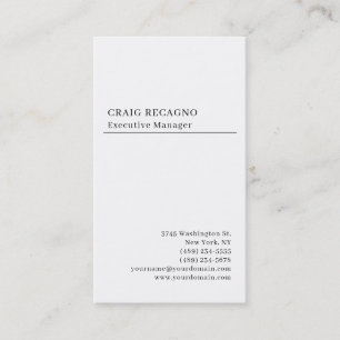 Minimalistische Moderne Eenvoudige Trendy Zwart Wi Visitekaartje