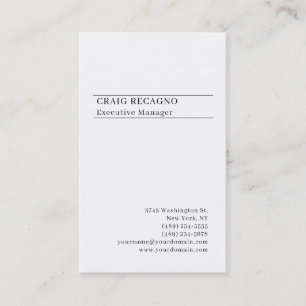 Minimalistische Moderne Eenvoudige Trendy Zwart Wi Visitekaartje