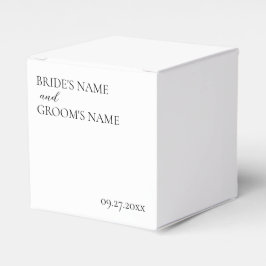 Minimalistische moderne eenvoudige trouwplaatskaar bedankdoosjes