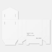 Minimalistische moderne eenvoudige trouwplaatskaar bedankdoosjes (Ongevouwen)