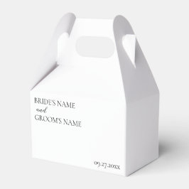Minimalistische moderne eenvoudige trouwplaatskaar bedankdoosjes