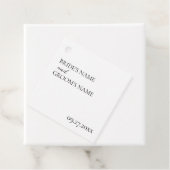 Minimalistische moderne eenvoudige trouwplaatskaar bedankjes labels (In situ)