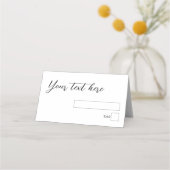 Minimalistische moderne eenvoudige trouwplaatskaar plaatskaartje (Voorkant)