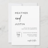 Minimalistische moderne eenvoudige weddenschappen kaart (Voorkant)