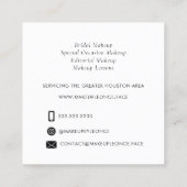 Minimalistische moderne eenvoudige witte naam vierkante visitekaartje (Achterkant)