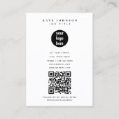 Minimalistische moderne eenvoudige zakelijke Logo  Visitekaartje (Achterkant)