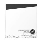 Minimalistische moderne eenvoudige zwart-wit lijn notitieblok (Voorkant)