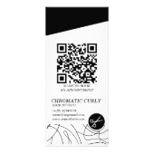 Minimalistische moderne eenvoudige zwart-wit lijn reclamekaart (Voorkant)