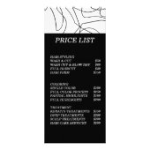 Minimalistische moderne eenvoudige zwart-wit lijn reclamekaart (Achterkant)