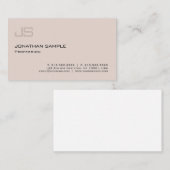 Minimalistische Moderne Elegant Monogram Sjabloon Visitekaartje (Voorkant / Achterkant)
