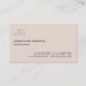 Minimalistische Moderne Elegant Monogram Sjabloon Visitekaartje (Voorkant)