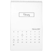 Minimalistische Moderne Elegante 2026 Agenda Kalender (Feb 2027)