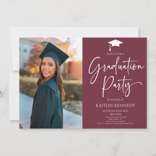 Minimalistische moderne elegante Afbeelding afstud Kaart (Voorkant)