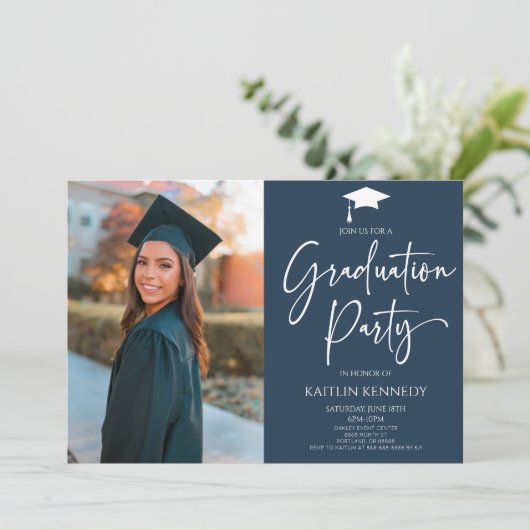 Minimalistische moderne elegante Afbeelding afstud Kaart (Staand voorkant)