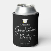 Minimalistische moderne elegante afstudeerfeest blikjeskoeler (Blikje Voorkant)