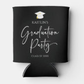 Minimalistische moderne elegante afstudeerfeest blikjeskoeler (Voorkant)