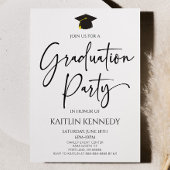 Minimalistische moderne elegante afstudeerfeest kaart