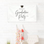 Minimalistische moderne elegante afstudeerfeest spandoek (Insitu)