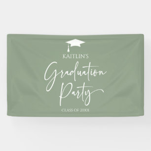 Minimalistische Moderne Elegante Afstudeerfeest Spandoek