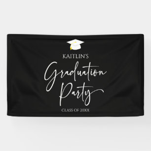 Minimalistische Moderne Elegante Afstudeerfeest Spandoek