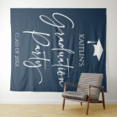Minimalistische moderne elegante afstudeerfeest wandkleed (In Situ (horizontaal))