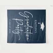 Minimalistische moderne elegante afstudeerfeest wandkleed (Voorkant (horizontaal))