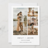 Minimalistische moderne elegante bruiloft eenvoudi kaart (Voorkant)