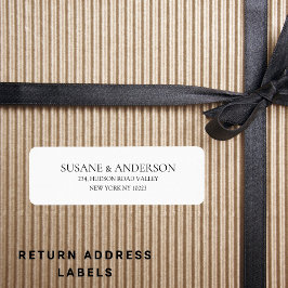 Minimalistische moderne elegante bruiloft retour a etiket