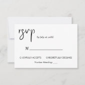 Minimalistische moderne elegante eenvoudige RSVP k (Voorkant)