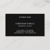 Minimalistische moderne elegante eenvoudige Sjablo Visitekaartje (Achterkant)