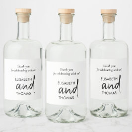 Minimalistische moderne elegante flessenetiketten likeurfles etiket