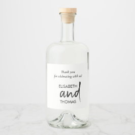 Minimalistische moderne elegante flessenetiketten likeurfles etiket