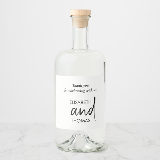 Minimalistische moderne elegante flessenetiketten likeurfles etiket (Voorkant)