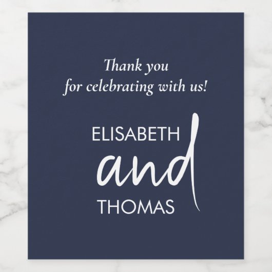 Minimalistische moderne elegante flessenetiketten wijn etiket (Enkel label)