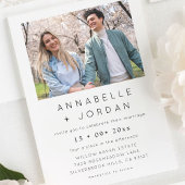 Minimalistische Moderne Elegante Foto Bruiloft  Kaart